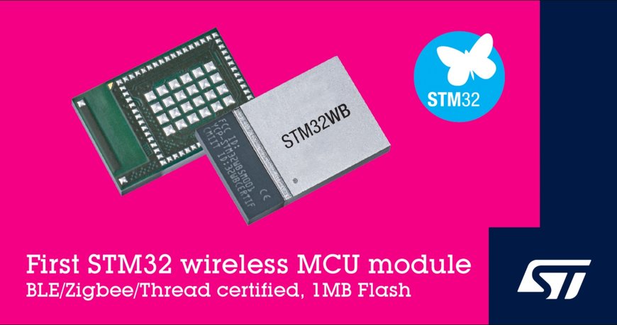 STMicroelectronics Boosts IoT Design Productivity with First STM32 Wireless Microcontroller Module